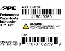 PPE Diesel - Water To Air Intercooler 3.5 Inch PPE Diesel - Image 3
