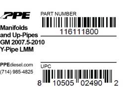 PPE Diesel - Manifolds And Up-Pipes GM 07.5-10 Y-Pipe LMM PPE Diesel - Image 7
