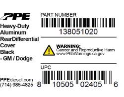 PPE Diesel - Heavy Duty Aluminum Rear Differential Cover GM/Dodge 2500HD/3500HD Black PPE Diesel - Image 6