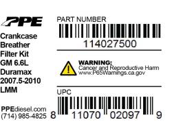 PPE Diesel - Crankcase Breather Filter Kit GM 07.5-10 LMM PPE Diesel - Image 5