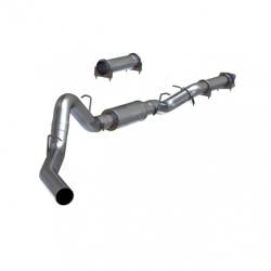 6.6L LLY Exhaust Parts - Exhaust Systems - MBRP Exhaust - MBRP Exhaust 4" Cat Back, Single Side AL 2001-2005 Chevy GMC 6.6 Duramax - No Tip