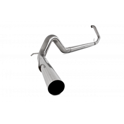 7.3 Powerstroke Exhaust Parts - Exhaust Systems - MBRP Exhaust - MBRP Exhaust 4" Turbo Back, Single, No Muffler, T409 S6200SLM