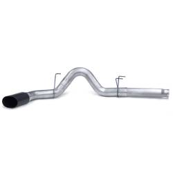 Monster Exhaust System 5-inch Single S/S-Black Tip for 10-12 Ram 2500/3500 Cummins 6.7L CCSB CCLB MCSB Banks Power