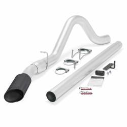 Monster Exhaust System Single Exit Black Tip 08-10 Ford 6.4L All Cab and Bed Lengths Banks Power