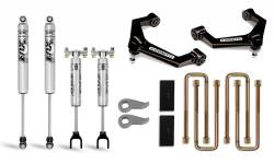 Chevy/GMC Duramax Diesel Parts - 2020-2021 GM 6.6L L5P Duramax - Cognito Motorsports - Cognito 3-Inch Performance Uniball Leveling Lift Kit With Fox PS 2.0 IFP Shocks for 20-22 Silverado/Sierra 2500/3500 2WD/4WD