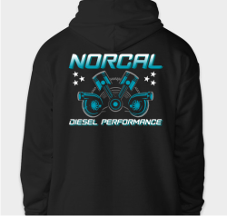 Norcal Diesel Performance Parts - Blue Logo Black Sweatshirt - Image 2