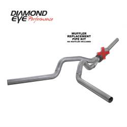 Cat Back Exhaust System For 04.5-07 Dodge RAM 2500/3500 Cummins 4 Inch Split Side No Muffler Aluminized Diamond Eye