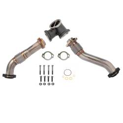 SPOOLOGIC Upgraded Bellowed 304SS Up-Pipe Kit For Early 1999 Ford 7.3L Powerstroke