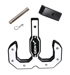Gen Y Hitch - Hulk 2.0 Tow Hook 16K 2 Inch Shank Black/White with GH-007-1 Reducer Sleeve, GH-099 Pin & GH-011 Clip Gen Y Hitch - Image 1