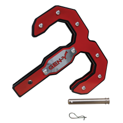 Gen Y Hitch - Hulk 2.0 16K Tow Hook 2 Inch Shank Black/Red with GH-099 Pin & GH-011 Clip Gen Y Hitch - Image 1