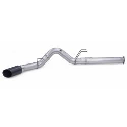 Monster Exhaust System 5-inch Single Exit Black Tip 17-26 Ford F250/F350/F450 6.7L Banks Power