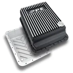 PPE Diesel - 2013-2024 RAM 2500/3500 6.7L Cummins Aisin AS69RC Heavy-Duty Cast Aluminum Transmission Pan - Brushed Fins - Image 1