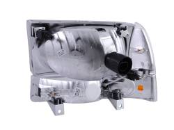 ANZO USA - Headlight Set Crystal Clear Lens Black Housing Pair 2 Pc Does Not Fit F-250 Light Duty Or Sealed Beam Models Ford Excursion 2000-2004, Ford F-250/F-350/F-450/F-550 Super Duty 1999-2004 ANZO USA - Image 2