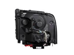 ANZO USA - Headlight Set Projector w/Halo Clear Lens Black Housing w/1 Pc. LED Strip Pair CCFL Does Not Fit F-250 Light Duty Or Sealed Beam Models Ford Excursion 2005, Ford F-250/F-350/F-450/F-550 Super Duty 2005-2007 ANZO USA - Image 2