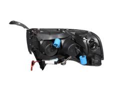 ANZO USA - Headlight Set Projector w/Halo Clear Lens Chrome Housing Pair Does Not Fit Ram Models With Sport Package Dodge Ram 1500 1994-2001, Dodge Ram 2500/3500 1994-2002 ANZO USA - Image 2