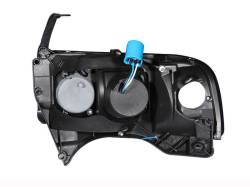 ANZO USA - Headlight Set Crystal Clear Lens Black Housing Pair w/1 Pc. LED Does Not Fit Ram Models With Sport Package Dodge Ram 1500 1994-2001, Dodge Ram 2500/3500 1994-2002 ANZO USA - Image 2
