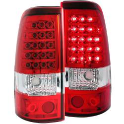 Tail Light Set LED Red/Clear Lens Pair Does Not Fit 3500 Series Or Stepside Models Chevrolet Silverado 1500/1500 HD/2500 HD/3500 2003-2007, 2500 2003-2006 ANZO USA