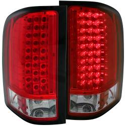 Tail Light Set LED Red/Clear Lens Pair Chevrolet Silverado 1500 2007-2013, 2500 HD/3500 HD 2007-2014, 3500 2007 ANZO USA