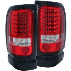 ANZO USA - Tail Light Set LED Red/Clear Lens Pair Dodge Ram 1500 1994-2001, 2500/3500 1994-2002 ANZO USA - Image 1