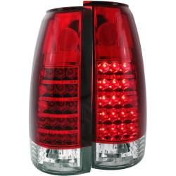 Tail Light Set LED Red/Clear Lens Pair Chevy/GMC/Cadillac Trucks/SUVs 1988-2000 ANZO USA