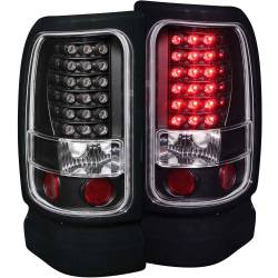 ANZO USA - Tail Light Set LED Clear Lens Black Housing Pair Dodge Ram 1500 1994-2001, 2500/3500 1994-2002 ANZO USA - Image 1