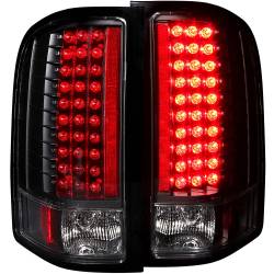 Tail Light Set LED Clear Lens Black Housing Pair Chevrolet Silverado 1500 2007-2013, 2500 HD/3500 HD 2007-2014, 3500 2007 ANZO USA
