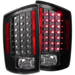 ANZO USA - Tail Light Set LED Clear Lens Black Housing Pair Dodge Ram 1500 2007-2008, 2500/3500 2007-2009 ANZO USA - Image 1
