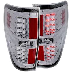 Tail Light Set LED Red/White Clear Lens Chrome Housing Pair Ford F-150 2009-2014 ANZO USA