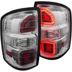 ANZO USA - Tail Light Set LED Clear Lens Chrome Housing G2 Pair GMC Sierra 1500/2500 HD 2014-2015 ANZO USA - Image 1