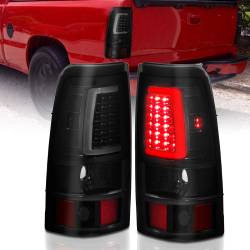 Tail Light Set LED Black Housing Smoke Lens Pair Chevrolet Silverado 1500/2500 1999-2002, 1500 HD/2500 HD 2001-2002, 3500 2001-2003, GMC Sierra 1500 1999-2007, 1500 HD/2500 HD/3500 2001-2006, 2500 1999-2004 ANZO USA