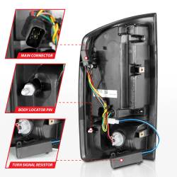 ANZO USA - Tail Light Set LED Black Housing Clear Lens Pair Dodge Ram 1500 2002-2006, 2500/3500 2003-2006 ANZO USA - Image 5