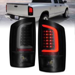 ANZO USA - Tail Light Set LED Black Housing Smoke Lens Pair Dodge Ram 1500 2002-2006, 2500/3500 2003-2006 ANZO USA - Image 1