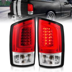 ANZO USA - Tail Light Set LED Chrome Housing Red/Clear Lens Pair Dodge Ram 1500 2002-2006, 2500/3500 2003-2006 ANZO USA - Image 1