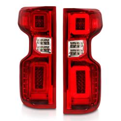 ANZO USA - Tail Light Set LED W/ Light Bar Style Sequential Chrome Housing Red/Clear Lens Pair Chevrolet Silverado 1500/2500 HD/3500 HD 2019-2023, 1500 LTD 2022 ANZO USA - Image 7