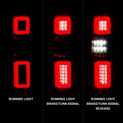 ANZO USA - Tail Light Set W/ Light Bar Style Sequential Chrome Housing Red/Clear Lens Pair LED Chevrolet Silverado 1500/2500 HD/3500 HD 2019-2023, 1500 LTD 2022 ANZO USA - Image 2