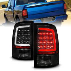 ANZO USA - Tail Light Set Sequential LED Black Housing Clear Lens PairRam 1500/2500/3500 2011-2018 ANZO USA - Image 1