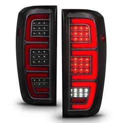 ANZO USA - Tail Light Set Full LED Tube Sequential Signal Black Housing Smoke Lens Pair GMC Sierra 1500 2019-2023, 2500 HD/3500 HD 2020-2023 ANZO USA - Image 2
