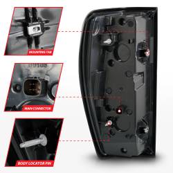 ANZO USA - Tail Light Set Full LED Tube Sequential Signal Black Housing Smoke Lens Pair GMC Sierra 1500 2019-2023, 2500 HD/3500 HD 2020-2023 ANZO USA - Image 5