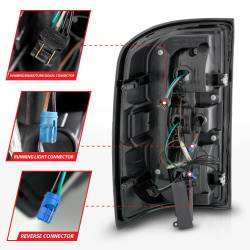 ANZO USA - Tail Light Set LED Tube Sequential Signal Black Housing Clear Lens Pair GMC Sierra 1500/2500 HD/3500 HD 2014-2019, 1500 Limited 2019 ANZO USA - Image 5