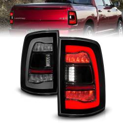 ANZO USA - Tail Light Set LED Sequential LED Turn Signal Black Housing Smoke Lens Pair Dodge Ram 1500/2500/3500 2009-2010, Ram 1500/2500/3500 2011-2018 ANZO USA - Image 1