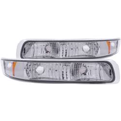 ANZO USA - Euro Clear Lens Chrome Housing Amber Reflector Pair Chevrolet Silverado 1500/2500 1999-2002, 1500 HD/2500 HD/3500 2001-2002, Chevrolet Suburban 1500/2500/Tahoe 2000-2006 ANZO USA - Image 1