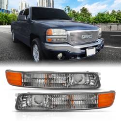 ANZO USA - Crystal Parking Light Parking Turn Signal Lights Chrome Amber (Oe) GMC Sierra 1500/Yukon 1999-2006, 2500 HD 2001-2006, GMC Yukon XL 1500/2500 2000-2006 ANZO USA - Image 1