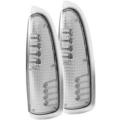 Door Mirror Turn Signal Light Indicator 2 Pc. Clear Lens W/LED Amber Turn Signal Ford Excursion 2003-2005, Ford F-250/F-350 Super Duty 2003-2007 ANZO USA