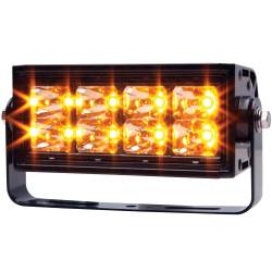 Rugged Vision Off Road LED Light Bar Rectangle 6 Inch 8 LEDS High Output Amber Weather Resistant Housing ANZO USA
