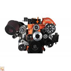 Fleece Performance - 2003-2018 Cummins Upper Fan Pulley Idler Black Finish Contrast Cut Fleece Performance - Image 2