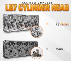 Fleece Performance - Freedom Series Duramax Cylinder Head with Cupless Injector Bore for 2001-2004 LB7 (Passenger Side) Fleece Performance - Image 2